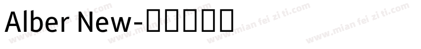 Alber New字体转换